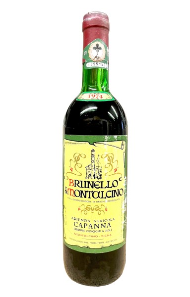 Wein 1974 Brunello di Montalcino Capanna